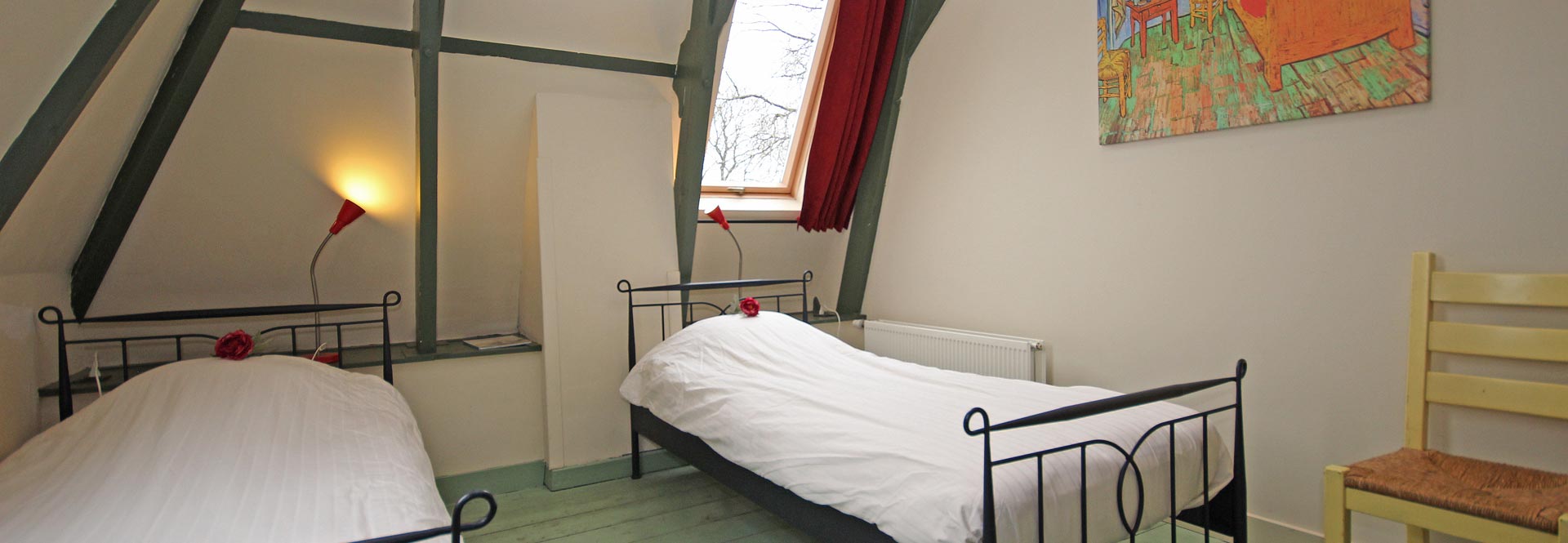 Van Gogh, slaapkamer met badkamer en-suite